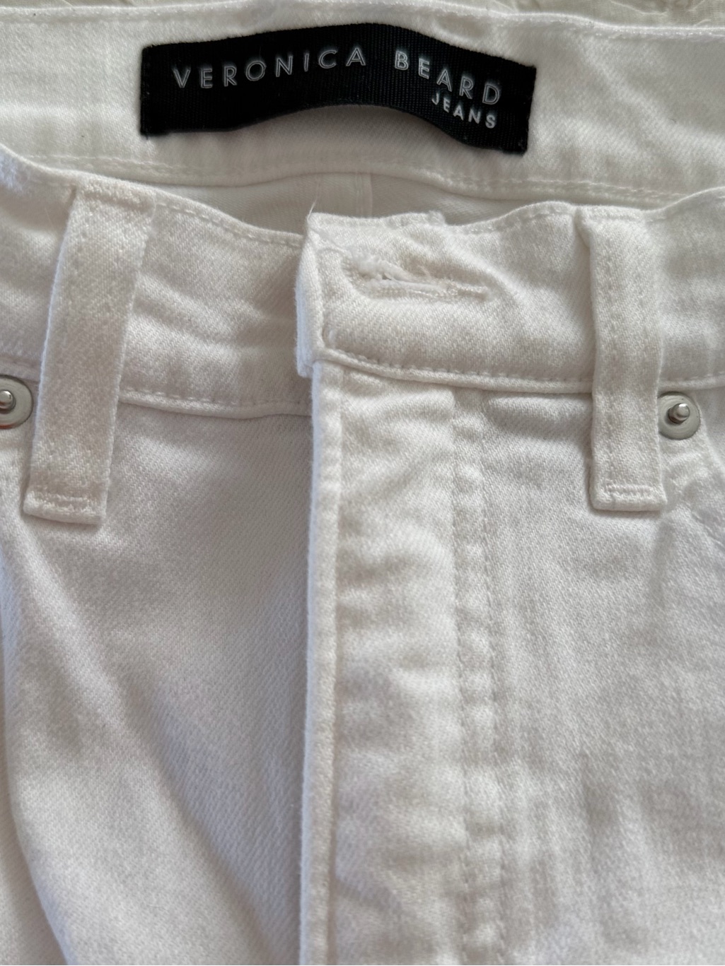 Veronica Beard Bright White High-Rise Denim Jeans